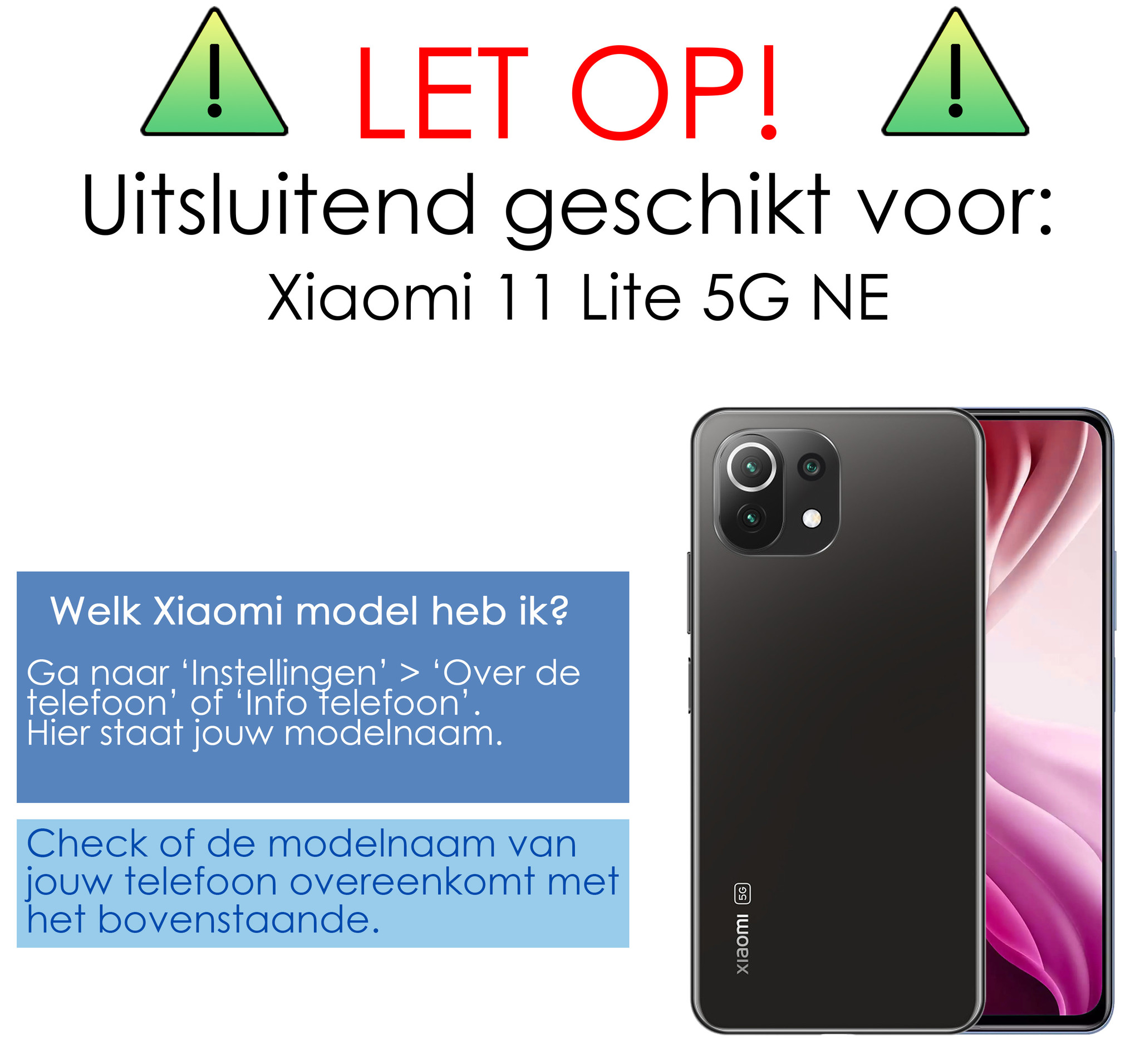 NoXx Screenprotector Geschikt voor Xiaomi 11 Lite 5G NE Screenprotector Tempered Glass Gehard Glas Beschermglas - 2x