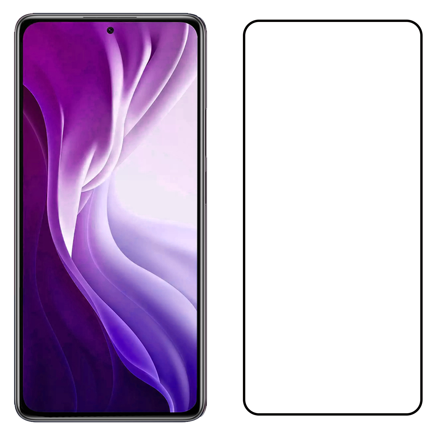Nomfy Screenprotector Geschikt voor Xiaomi 11 Lite 5G NE Screenprotector Bescherm Glas Tempered Glass - Screenprotector Geschikt voor Xiaomi 11 Lite 5G NE Screen Protector - 2 PACK