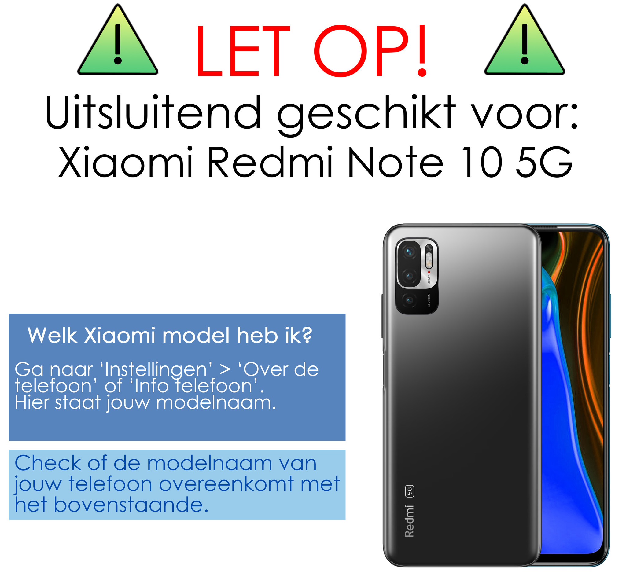 NoXx Xiaomi Redmi Note 10 5G Screenprotector Tempered Glass Gehard Glas Beschermglas - 3x