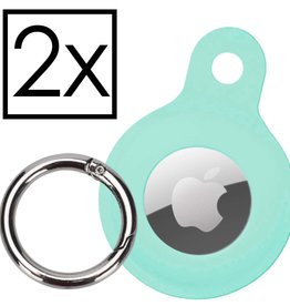 NoXx NoXx AirTag Hoesje Siliconen - Turquoise - 2 PACK