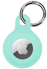 NoXx Hoesje Geschikt voor Apple AirTag-Sleutelhanger Houder Siliconen Hoes - Hoes Geschikt voor Apple AirTag Hoesje - Turquoise - 2x