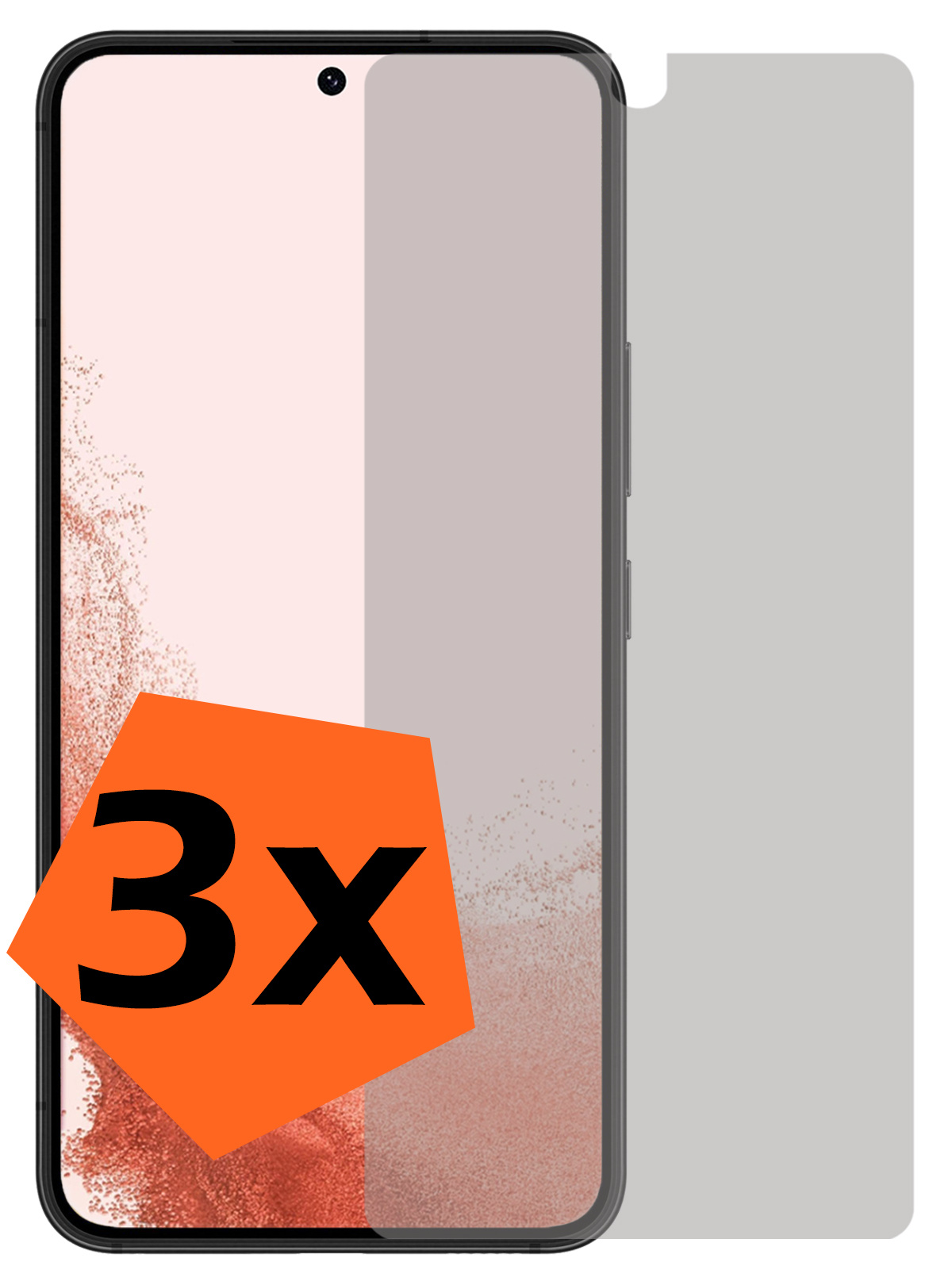 Nomfy Screenprotector Geschikt voor Samsung S22 Screenprotector Privacy Bescherm Glas - Screenprotector Geschikt voor Samsung Galaxy S22 Privacy Screenprotector Tempered Glass - 3 PACK