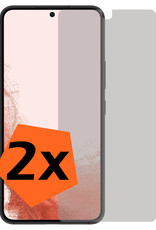 Nomfy Screenprotector Geschikt voor Samsung S22 Plus Screenprotector Privacy Bescherm Glas - Screenprotector Geschikt voor Samsung Galaxy S22 Plus Privacy Screenprotector Tempered Glass - 2 PACK