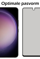 Nomfy Screenprotector Geschikt voor Samsung S23 Screenprotector Privacy Bescherm Glas - Screenprotector Geschikt voor Samsung Galaxy S23 Privacy Screenprotector Tempered Glass - 2 PACK