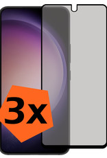 Nomfy Screenprotector Geschikt voor Samsung S23 Screenprotector Privacy Bescherm Glas - Screenprotector Geschikt voor Samsung Galaxy S23 Privacy Screenprotector Tempered Glass - 3 PACK