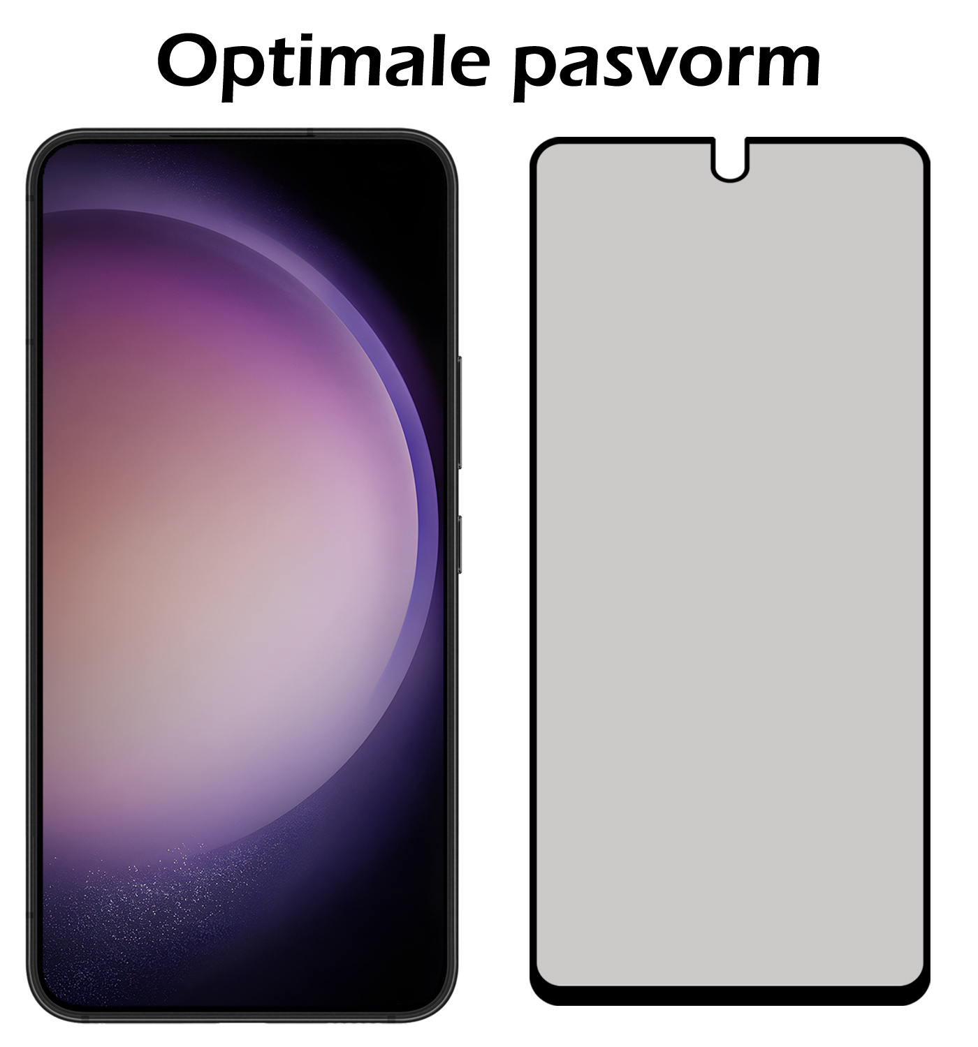 Nomfy Screenprotector Geschikt voor Samsung S23 Plus Screenprotector Privacy Bescherm Glas - Screenprotector Geschikt voor Samsung Galaxy S23 Plus Privacy Screenprotector Tempered Glass - 2 PACK