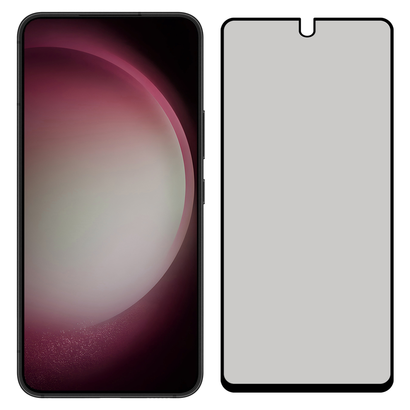 NoXx Screenprotector Geschikt voor Samsung S23 Screenprotector Privacy Tempered Glass Gehard Glas Display Cover - 2x