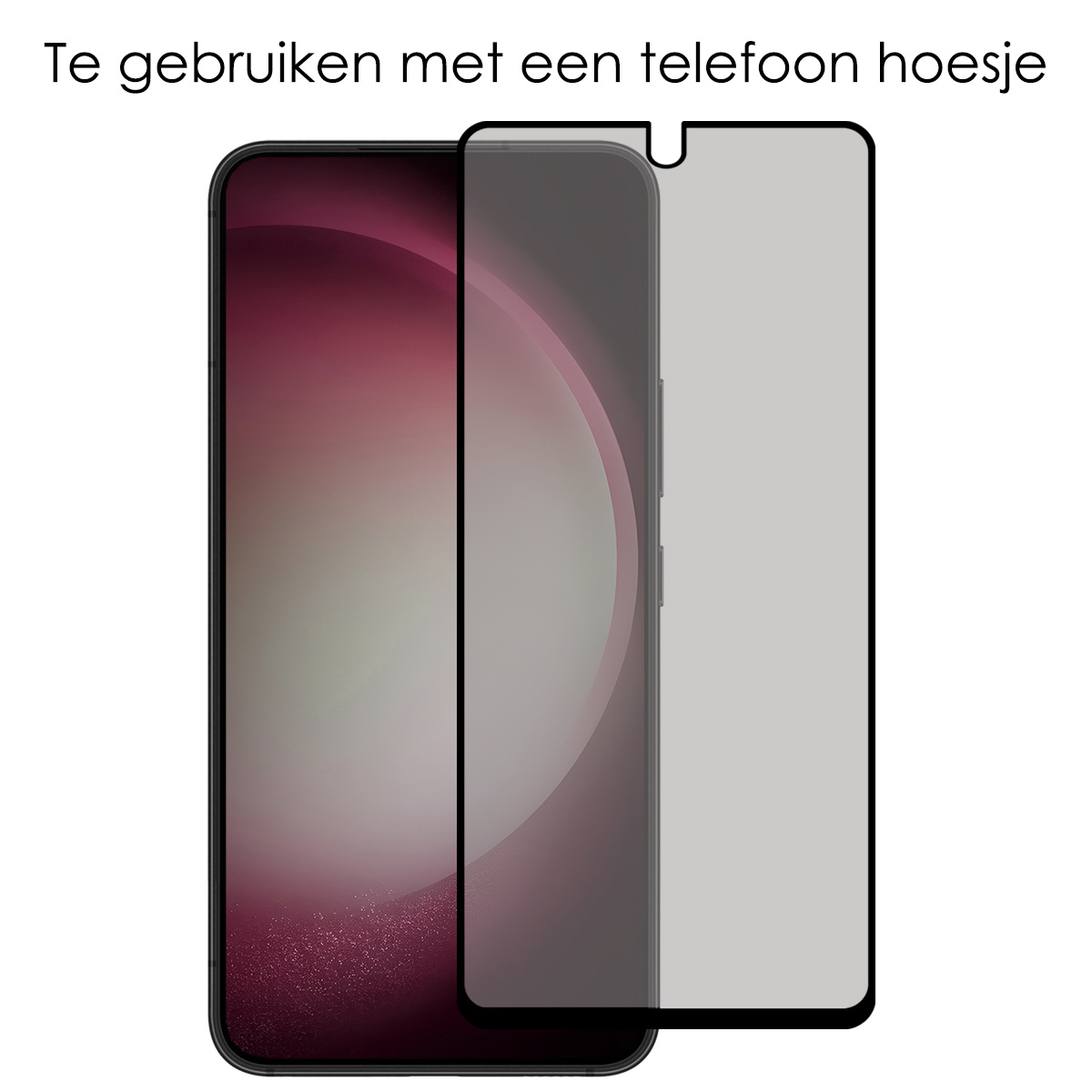 NoXx Screenprotector Geschikt voor Samsung S23 Screenprotector Privacy Tempered Glass Gehard Glas Display Cover - 3x