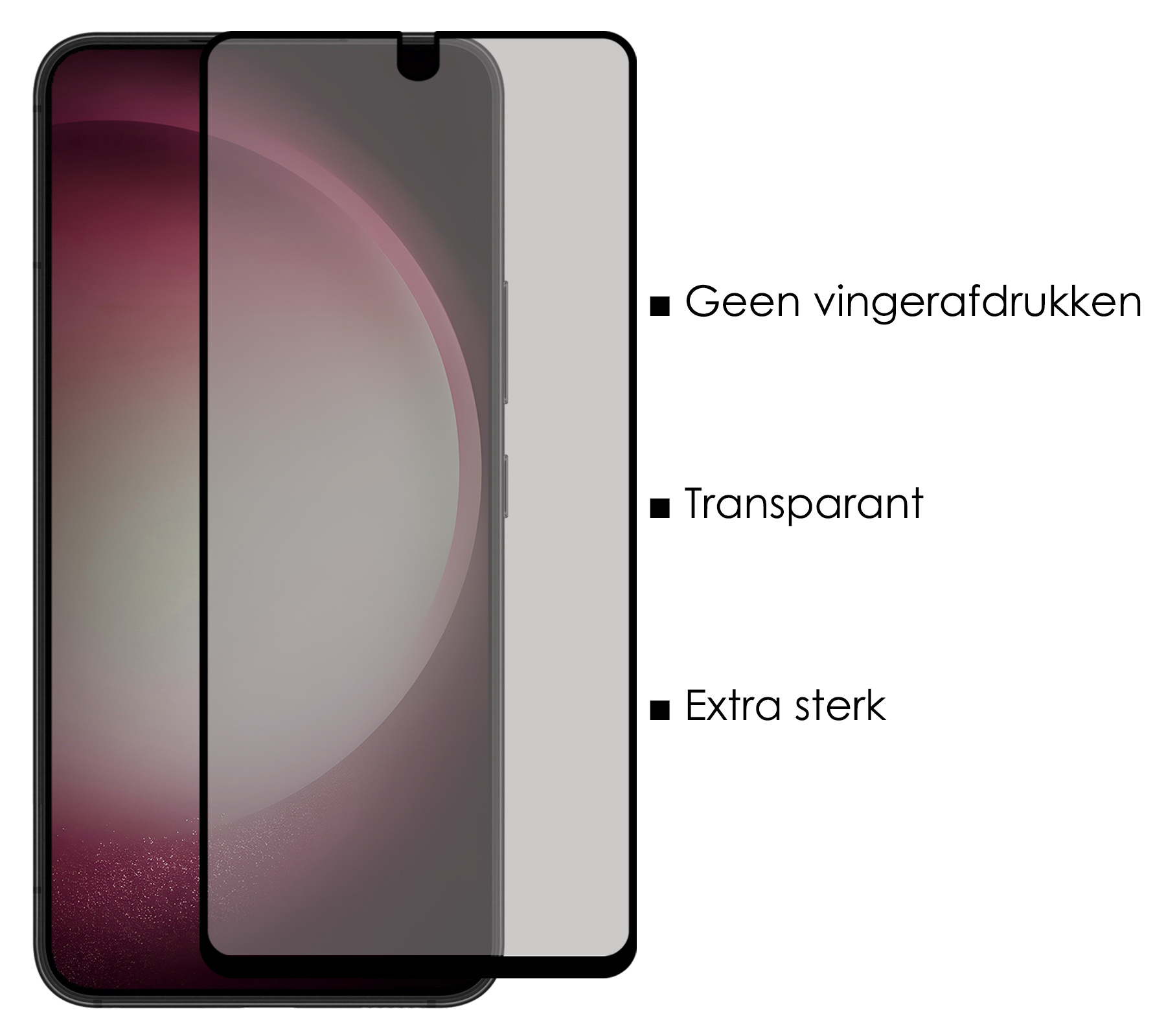 NoXx Screenprotector Geschikt voor Samsung S23 Plus Screenprotector Privacy Tempered Glass Gehard Glas Display Cover - 2x