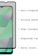 BASEY. Screenprotector Geschikt voor OPPO A16 Screenprotector Privacy Beschermglas - Screenprotector Geschikt voor OPPO A16 Screen Protector Full Screen Privacy