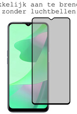 BASEY. Screenprotector Geschikt voor OPPO A16s Screenprotector Privacy Beschermglas - Screenprotector Geschikt voor OPPO A16s Screen Protector Full Screen Privacy
