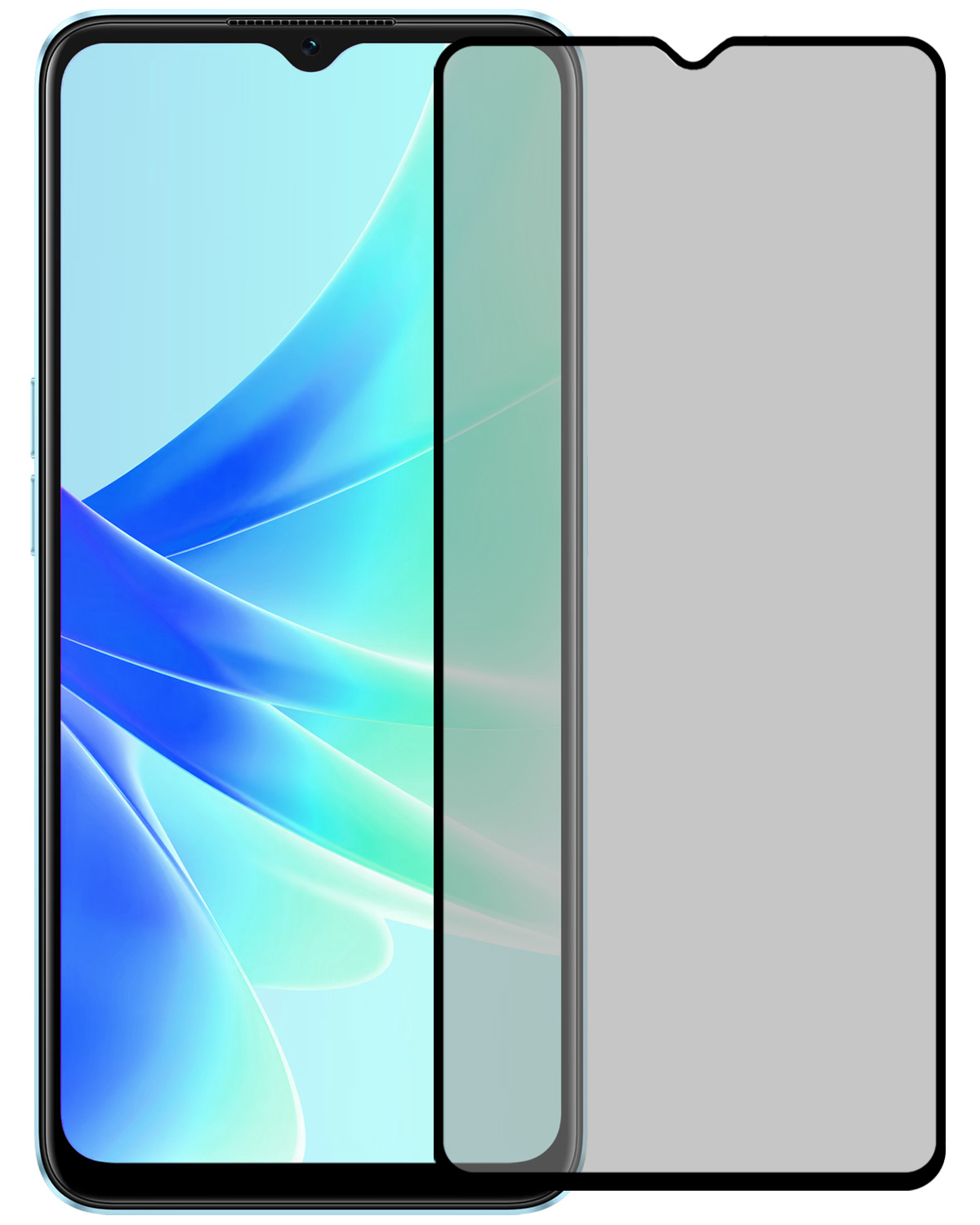 BASEY. Screenprotector Geschikt voor OPPO A17 Screenprotector Privacy Beschermglas - Screenprotector Geschikt voor OPPO A17 Screen Protector Full Screen Privacy
