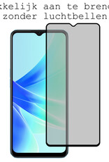 BASEY. Screenprotector Geschikt voor OPPO A17 Screenprotector Privacy Beschermglas - Screenprotector Geschikt voor OPPO A17 Screen Protector Full Screen Privacy
