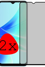 BASEY. Screenprotector Geschikt voor OPPO A17 Screenprotector Privacy Beschermglas - Screenprotector Geschikt voor OPPO A17 Screen Protector Full Screen Privacy - 2 Stuks