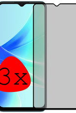 BASEY. Screenprotector Geschikt voor OPPO A17 Screenprotector Privacy Beschermglas - Screenprotector Geschikt voor OPPO A17 Screen Protector Full Screen Privacy - 3 Stuks