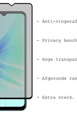 BASEY. Screenprotector Geschikt voor OPPO A17 Screenprotector Privacy Beschermglas - Screenprotector Geschikt voor OPPO A17 Screen Protector Full Screen Privacy - 3 Stuks