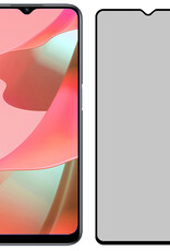 NoXx Screenprotector Geschikt voor OPPO A16 Screenprotector Privacy Tempered Glass Gehard Glas Display Cover - 3x