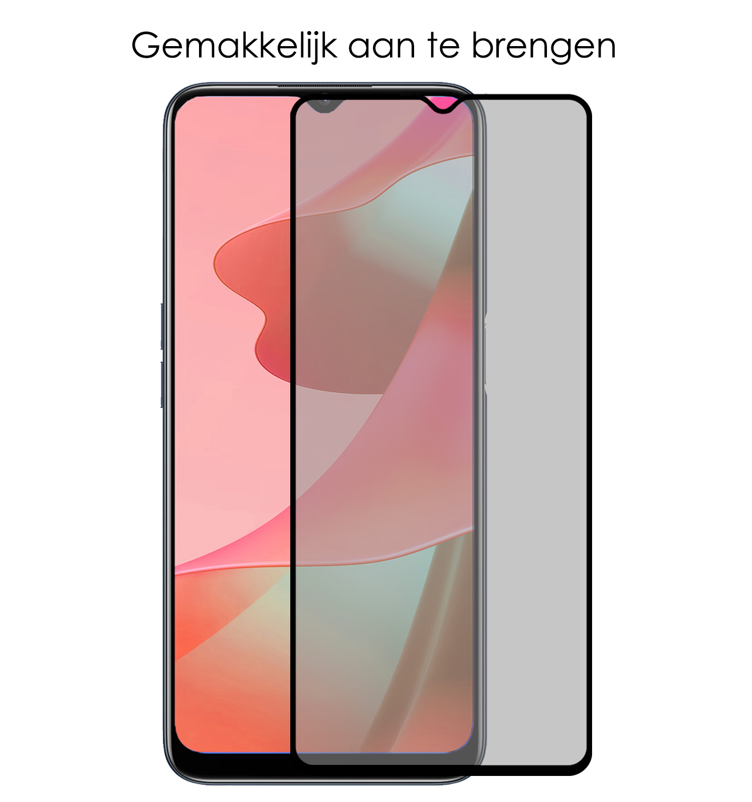NoXx Screenprotector Geschikt voor OPPO A16s Screenprotector Privacy Tempered Glass Gehard Glas Display Cover - 2x