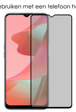 NoXx Screenprotector Geschikt voor OPPO A16s Screenprotector Privacy Tempered Glass Gehard Glas Display Cover - 2x