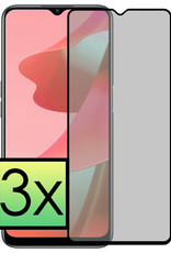 NoXx Screenprotector Geschikt voor OPPO A16s Screenprotector Privacy Tempered Glass Gehard Glas Display Cover - 3x