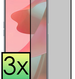 NoXx NoXx OPPO A16s Screenprotector Glas Privacy - 3 PACK