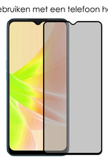 NoXx Screenprotector Geschikt voor OPPO A17 Screenprotector Privacy Tempered Glass Gehard Glas Display Cover - 2x