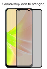 NoXx Screenprotector Geschikt voor OPPO A17 Screenprotector Privacy Tempered Glass Gehard Glas Display Cover - 3x