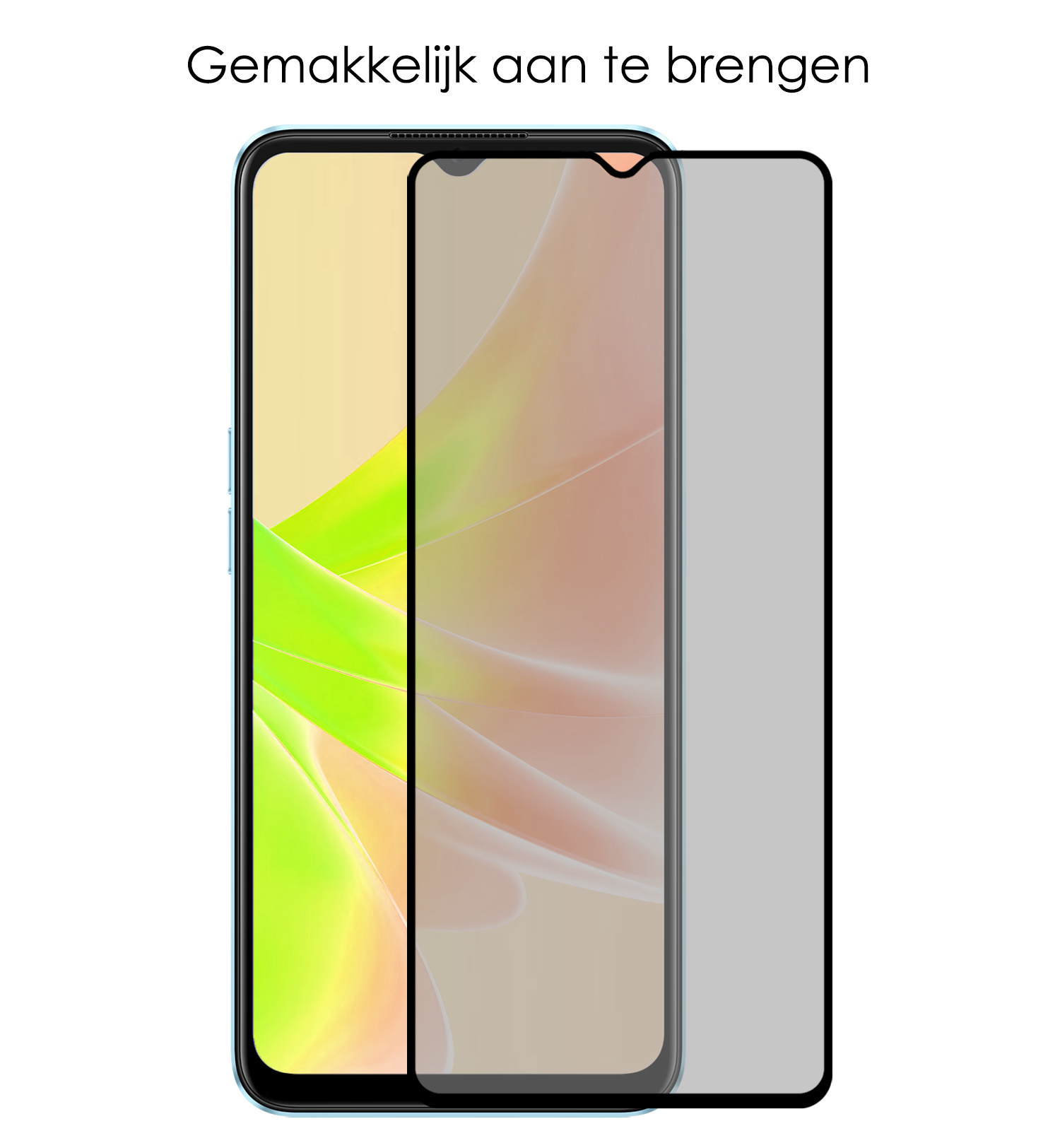 NoXx Screenprotector Geschikt voor OPPO A17 Screenprotector Privacy Tempered Glass Gehard Glas Display Cover - 3x