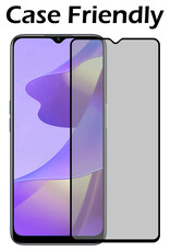 Nomfy Screenprotector Geschikt voor OPPO A16 Screenprotector Privacy Bescherm Glas - Screenprotector Geschikt voor OPPO A16 Privacy Screenprotector Tempered Glass
