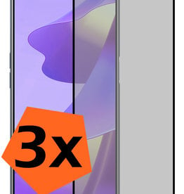 Nomfy Nomfy OPPO A16 Screenprotector Glas Privacy - 3 PACK