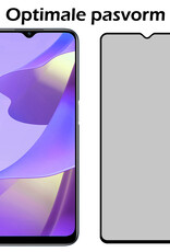 Nomfy Screenprotector Geschikt voor OPPO A16 Screenprotector Privacy Bescherm Glas - Screenprotector Geschikt voor OPPO A16 Privacy Screenprotector Tempered Glass - 3 PACK