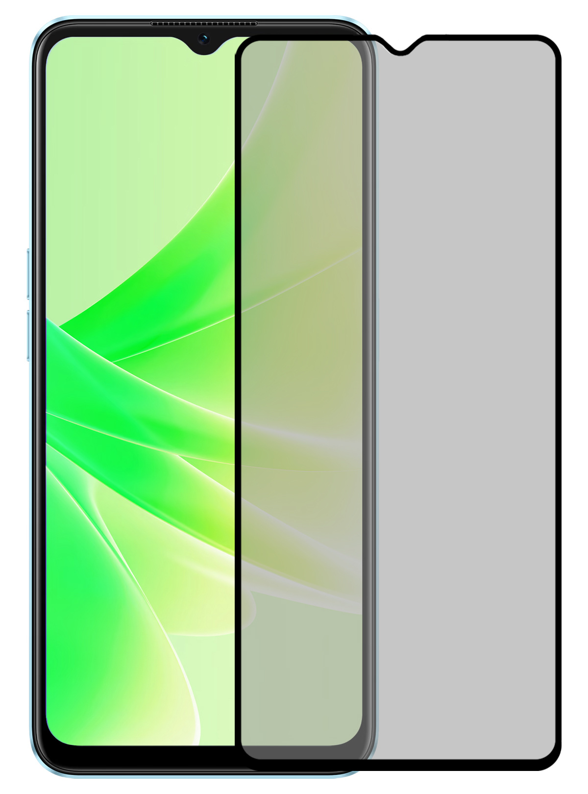 Nomfy Screenprotector Geschikt voor OPPO A17 Screenprotector Privacy Bescherm Glas - Screenprotector Geschikt voor OPPO A17 Privacy Screenprotector Tempered Glass