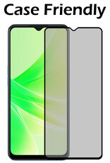 Nomfy Screenprotector Geschikt voor OPPO A17 Screenprotector Privacy Bescherm Glas - Screenprotector Geschikt voor OPPO A17 Privacy Screenprotector Tempered Glass - 2 PACK