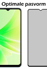 Nomfy Screenprotector Geschikt voor OPPO A17 Screenprotector Privacy Bescherm Glas - Screenprotector Geschikt voor OPPO A17 Privacy Screenprotector Tempered Glass - 3 PACK