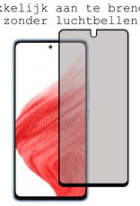 BASEY. Screenprotector Geschikt voor Samsung A53 Screenprotector Privacy Beschermglas - Screenprotector Geschikt voor Samsung Galaxy A53 Screen Protector Full Screen Privacy - 2 Stuks