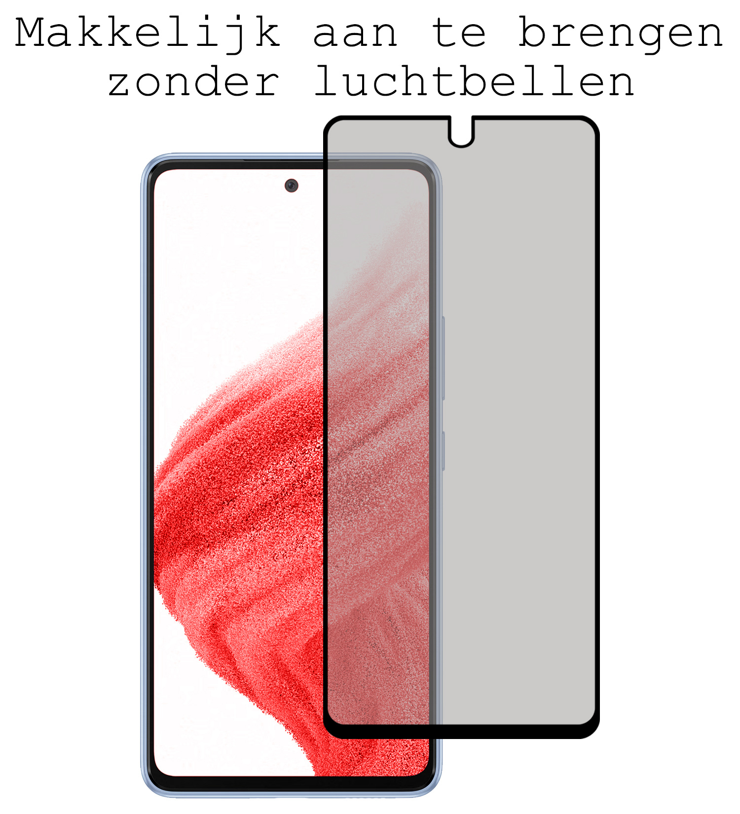 BASEY. Screenprotector Geschikt voor Samsung A53 Screenprotector Privacy Beschermglas - Screenprotector Geschikt voor Samsung Galaxy A53 Screen Protector Full Screen Privacy - 2 Stuks