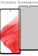 BASEY. Screenprotector Geschikt voor Samsung A53 Screenprotector Privacy Beschermglas - Screenprotector Geschikt voor Samsung Galaxy A53 Screen Protector Full Screen Privacy - 2 Stuks