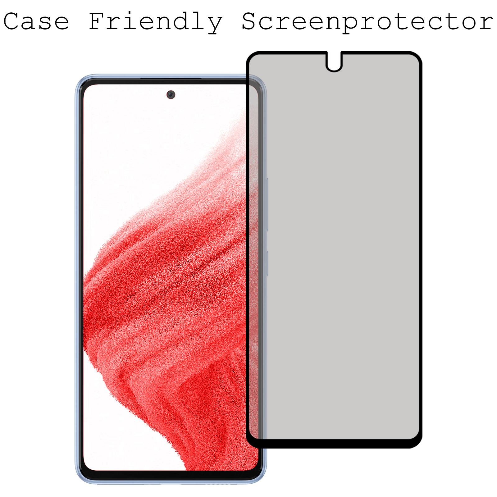 BASEY. Screenprotector Geschikt voor Samsung A53 Screenprotector Privacy Beschermglas - Screenprotector Geschikt voor Samsung Galaxy A53 Screen Protector Full Screen Privacy - 2 Stuks