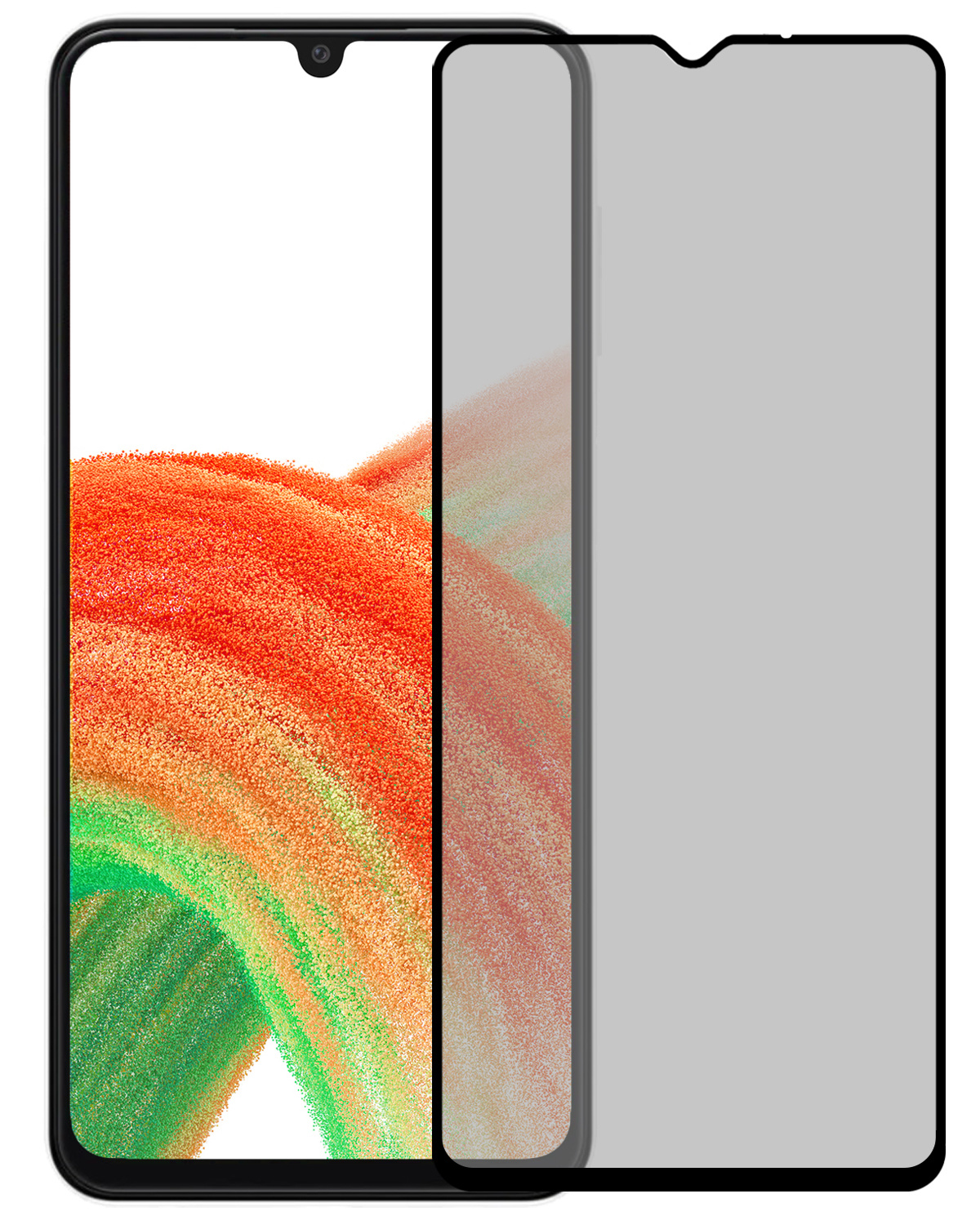 BASEY. Screenprotector Geschikt voor Samsung A33 Screenprotector Privacy Beschermglas - Screenprotector Geschikt voor Samsung Galaxy A33 Screen Protector Full Screen Privacy