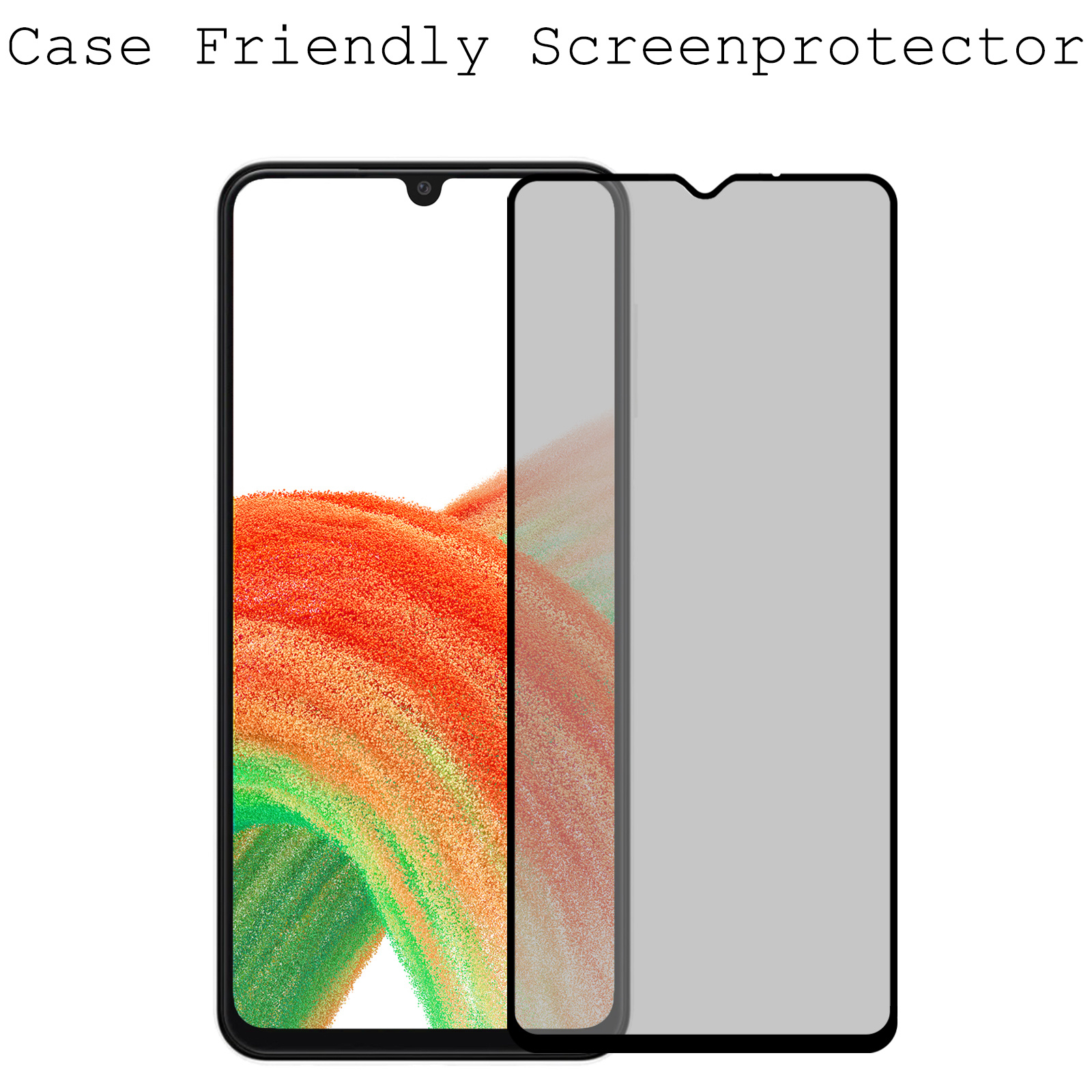 BASEY. Screenprotector Geschikt voor Samsung A33 Screenprotector Privacy Beschermglas - Screenprotector Geschikt voor Samsung Galaxy A33 Screen Protector Full Screen Privacy