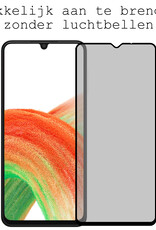 BASEY. Screenprotector Geschikt voor Samsung A33 Screenprotector Privacy Beschermglas - Screenprotector Geschikt voor Samsung Galaxy A33 Screen Protector Full Screen Privacy - 2 Stuks