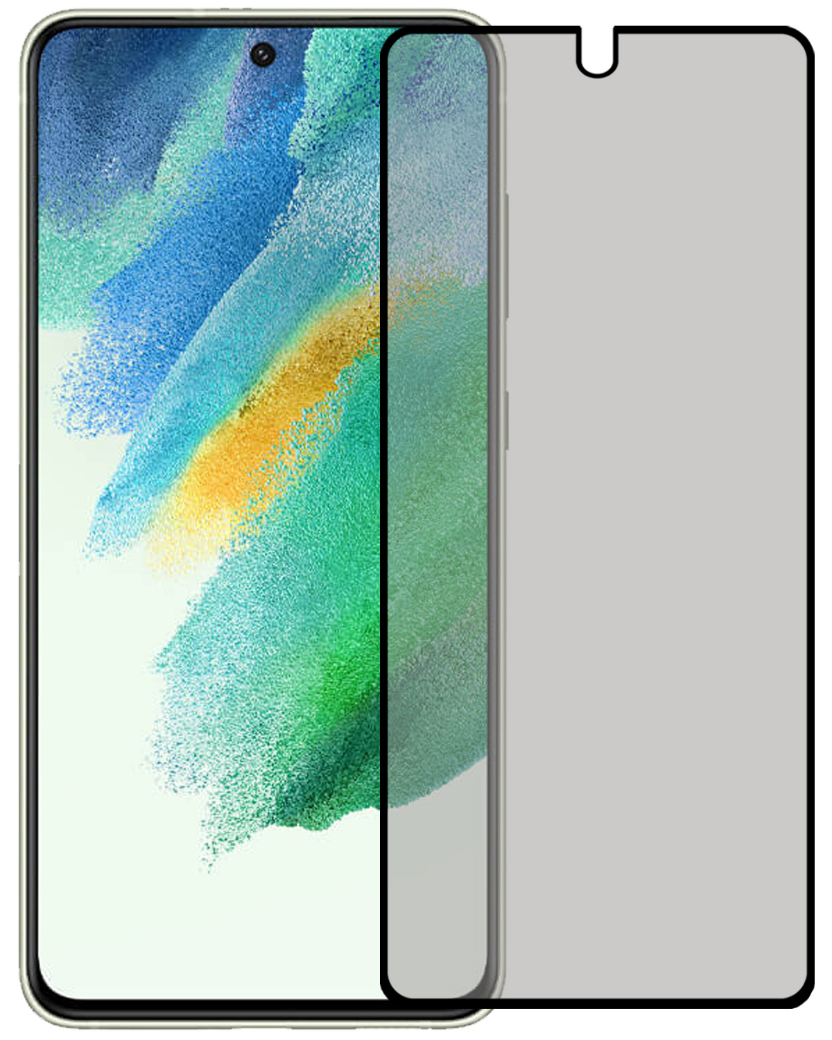 BASEY. Screenprotector Geschikt voor Samsung S21 FE Screenprotector Privacy Beschermglas - Screenprotector Geschikt voor Samsung Galaxy S21 FE Screen Protector Full Screen Privacy