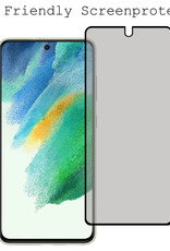 BASEY. Screenprotector Geschikt voor Samsung S21 FE Screenprotector Privacy Beschermglas - Screenprotector Geschikt voor Samsung Galaxy S21 FE Screen Protector Full Screen Privacy - 2 Stuks