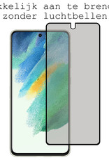 BASEY. Screenprotector Geschikt voor Samsung S21 FE Screenprotector Privacy Beschermglas - Screenprotector Geschikt voor Samsung Galaxy S21 FE Screen Protector Full Screen Privacy - 3 Stuks