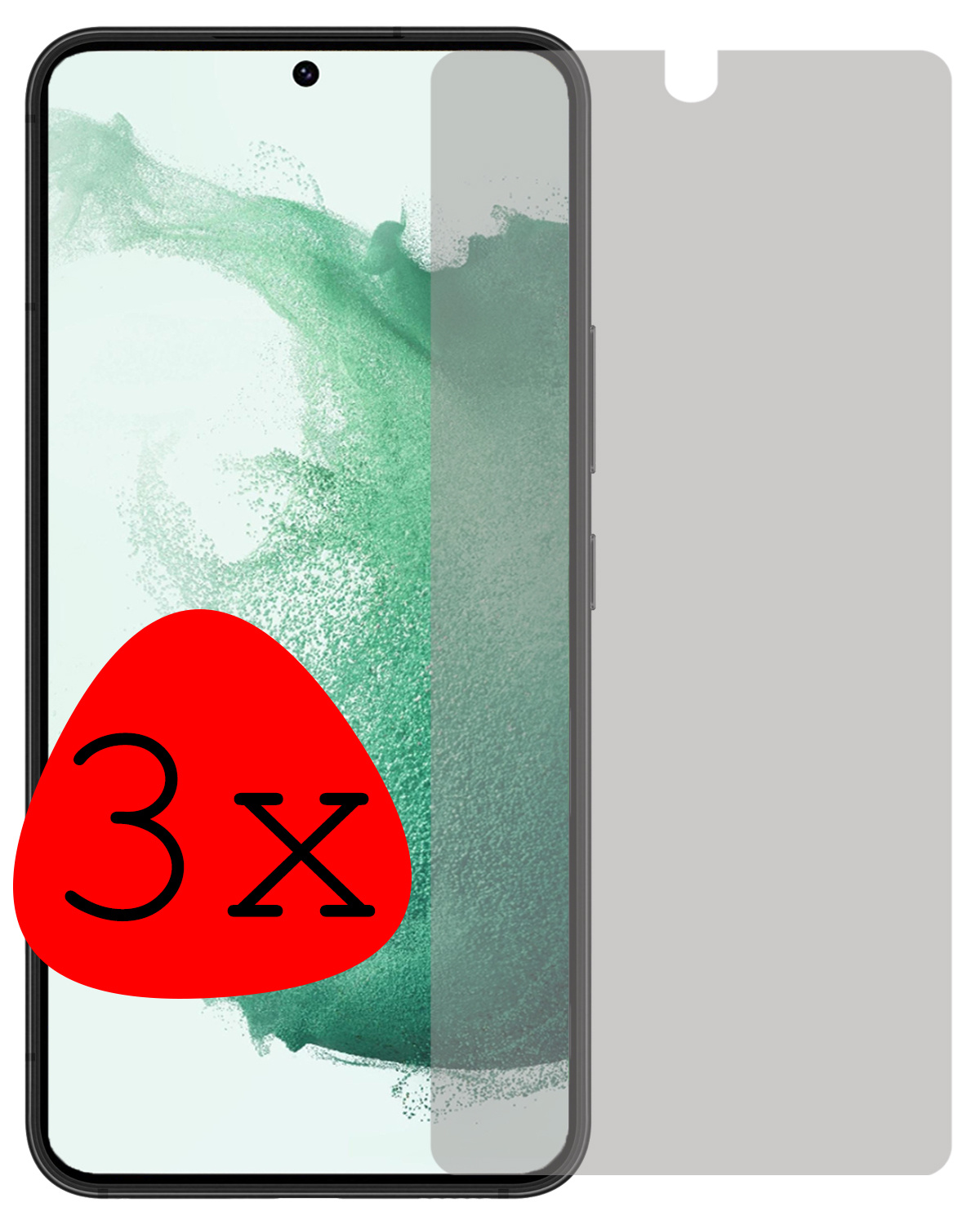 BASEY. Screenprotector Geschikt voor Samsung S22 Plus Screenprotector Privacy Beschermglas - Screenprotector Geschikt voor Samsung Galaxy S22 Plus Screen Protector Full Screen Privacy - 3 Stuks