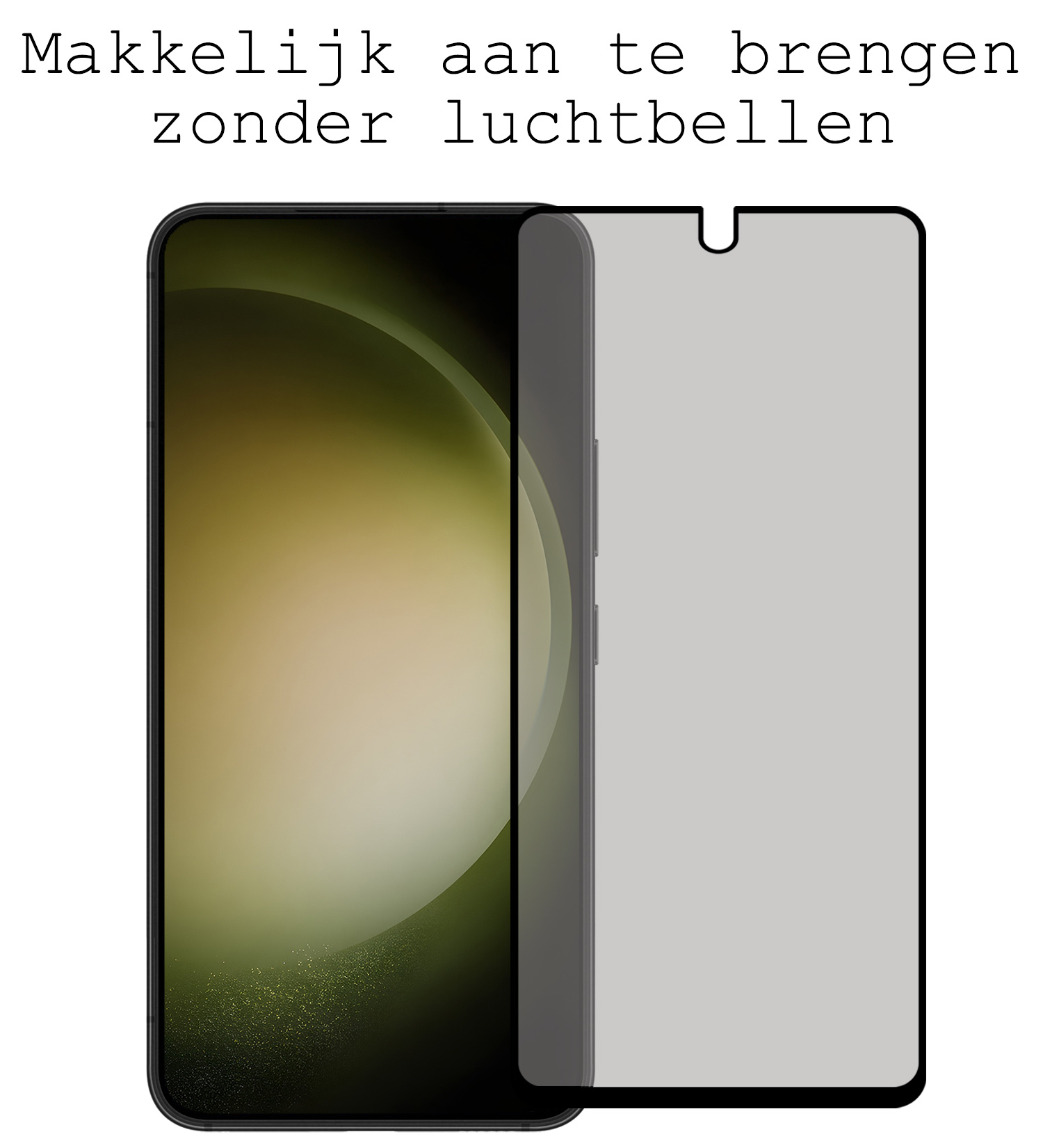 BASEY. Screenprotector Geschikt voor Samsung S23 Screenprotector Privacy Beschermglas - Screenprotector Geschikt voor Samsung Galaxy S23 Screen Protector Full Screen Privacy