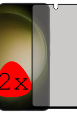 BASEY. Screenprotector Geschikt voor Samsung S23 Screenprotector Privacy Beschermglas - Screenprotector Geschikt voor Samsung Galaxy S23 Screen Protector Full Screen Privacy - 2 Stuks