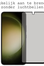 BASEY. Screenprotector Geschikt voor Samsung S23 Screenprotector Privacy Beschermglas - Screenprotector Geschikt voor Samsung Galaxy S23 Screen Protector Full Screen Privacy - 2 Stuks
