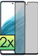 NoXx Screenprotector Geschikt voor Samsung A53 Screenprotector Privacy Tempered Glass Gehard Glas Display Cover - 2x