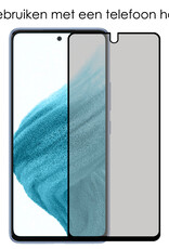 NoXx Screenprotector Geschikt voor Samsung A53 Screenprotector Privacy Tempered Glass Gehard Glas Display Cover - 2x